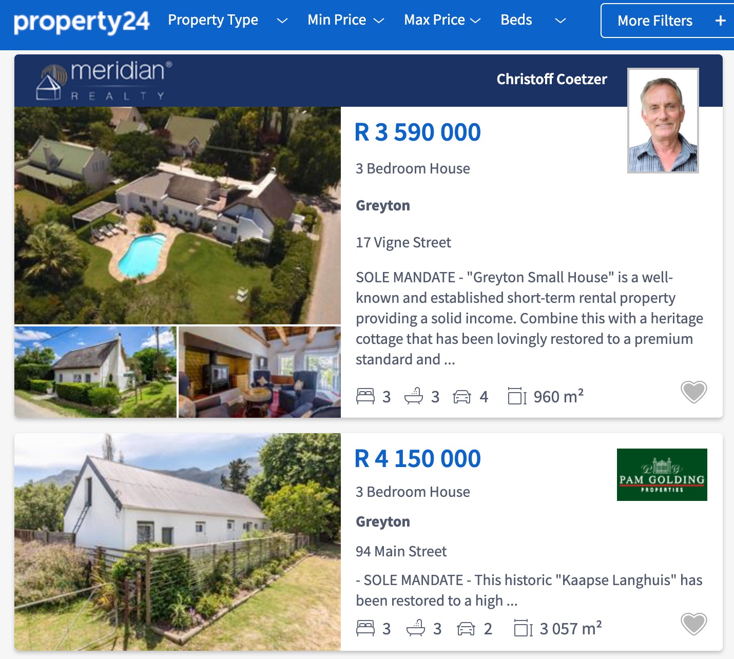 Property24 premium listing notification example